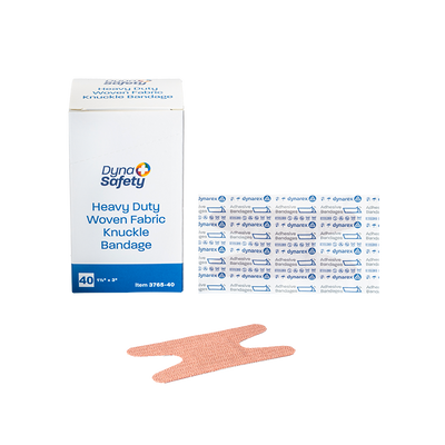 Dynarex Heavy Duty Woven Fabric Bandage - Knuckle 1 1/2" x 3" - 40ea/bx, 32bxs/cs (1280 Count) Dynarex Heavy Duty Woven Fabric Bandage - Knuckle 1 1/2" x 3" - 40ea/bx, 32bxs/cs (1280 Count)