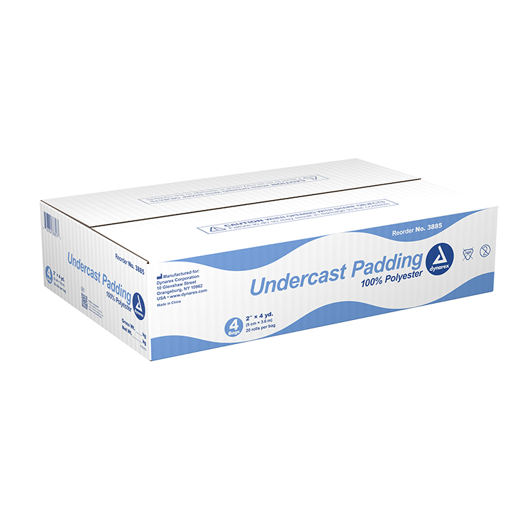 Dynarex Undercast Padding, 2" x 4 yd, 100% Polyester - 20ea/bx, 4bxs/cs (80 Count) Dynarex Undercast Padding, 2" x 4 yd, 100% Polyester - 20ea/bx, 4bxs/cs (80 Count)