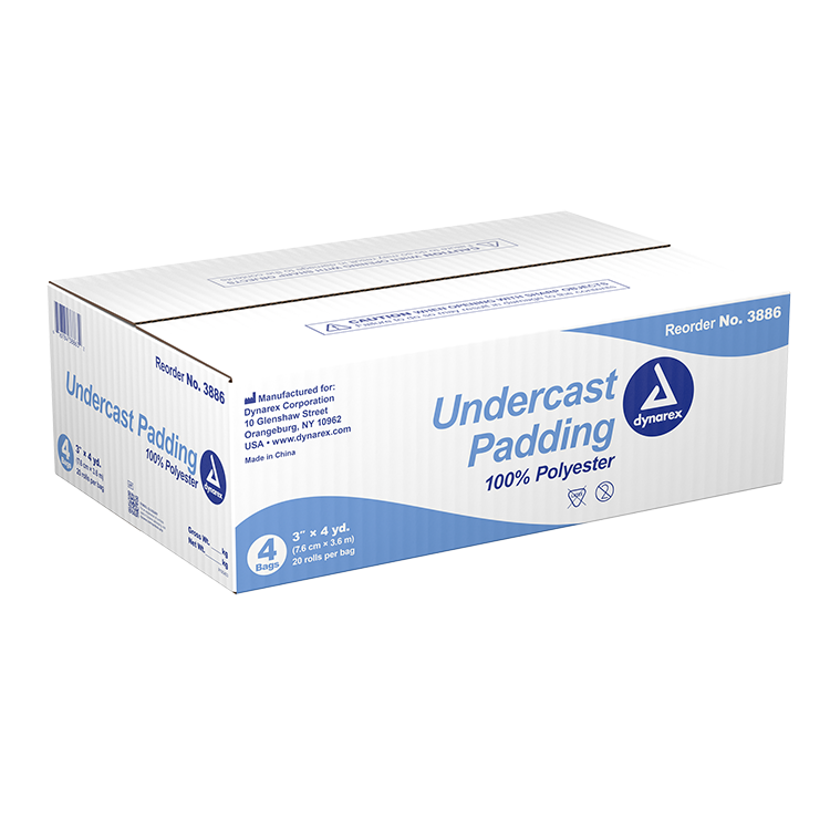 Dynarex Undercast Padding, 2" x 4 yd, 100% Polyester - 20ea/bx, 4bxs/cs (80 Count) Dynarex Undercast Padding, 2" x 4 yd, 100% Polyester - 20ea/bx, 4bxs/cs (80 Count)