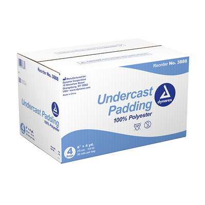 Dynarex Undercast Padding, 2" x 4 yd, 100% Polyester - 20ea/bx, 4bxs/cs (80 Count) Dynarex Undercast Padding, 2" x 4 yd, 100% Polyester - 20ea/bx, 4bxs/cs (80 Count)
