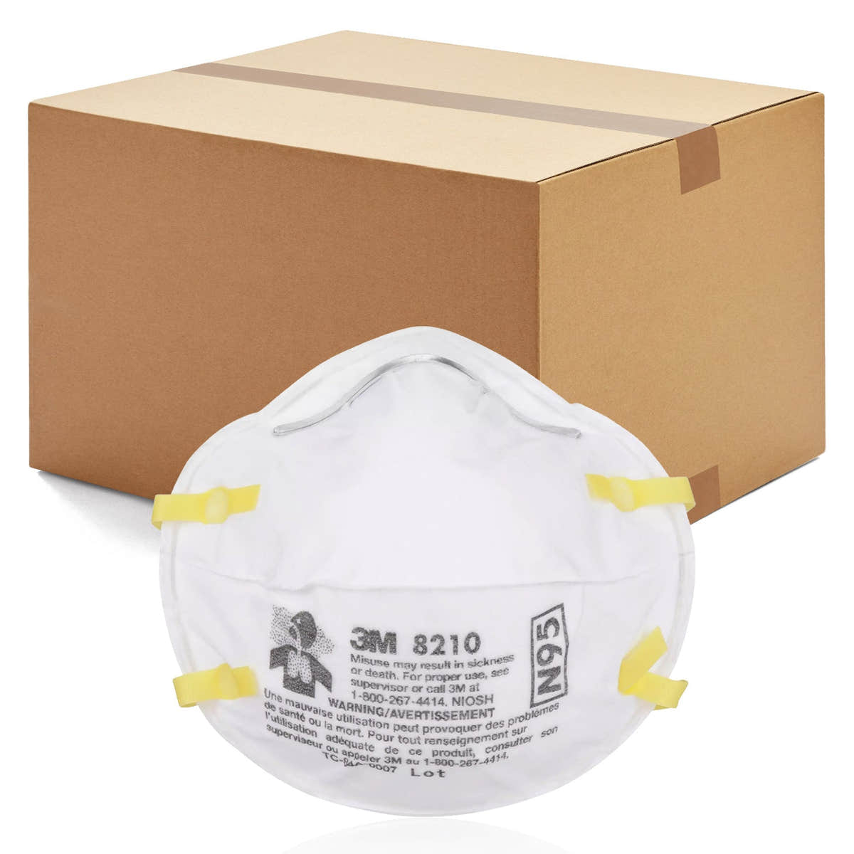 3M 160pcs 8210 Particulate Respirator N95 Face Mask, Regular Size 3M 160pcs 8210 Particulate Respirator N95 Face Mask, Regular Size