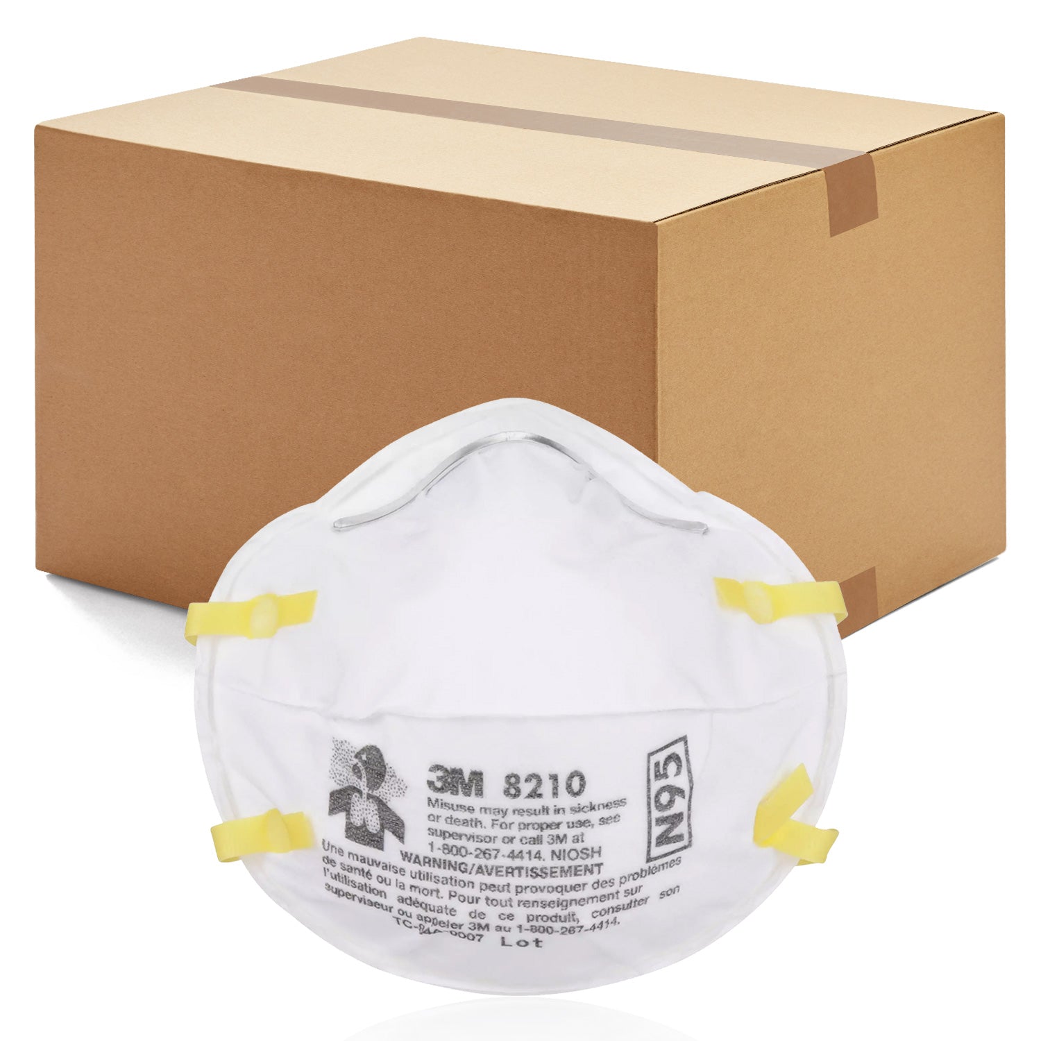 3M 160pcs 8210 Particulate Respirator N95 Face Mask, Regular Size 3M 160pcs 8210 Particulate Respirator N95 Face Mask, Regular Size