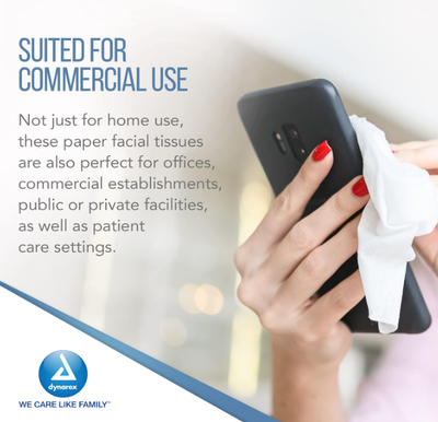 DynaCare Facial Tissues, 8" x 7", 30bxs/case (30 Count) DynaCare Facial Tissues, 8" x 7", 30bxs/case (30 Count)