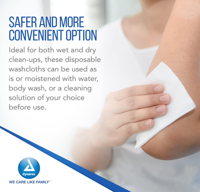 Dynarex Personal Care Washcloth - 50ea/bx, 10bxs/case (500 Count) Dynarex Personal Care Washcloth - 50ea/bx, 10bxs/case (500 Count)