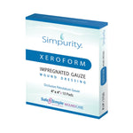 Safe N Simple Simpurity Xeroform Petrolatum Impregnated Gauze Wound Dressing (100 Count) Safe N Simple Simpurity Xeroform Petrolatum Impregnated Gauze Wound Dressing (100 Count)