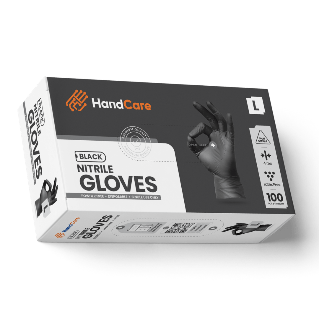 HandCare Black Nitrile Gloves - Exam Grade, Powder Free (4 Mil) - BOGO 20% OFF HandCare Black Nitrile Gloves - Exam Grade, Powder Free (4 Mil) - BOGO 20% OFF