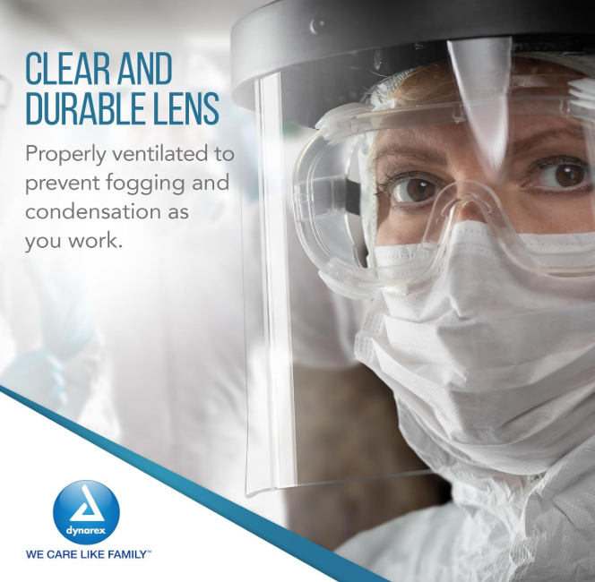 Dynarex Protective Eye Goggles, 50ea/cs (50 Count) Dynarex Protective Eye Goggles, 50ea/cs (50 Count)