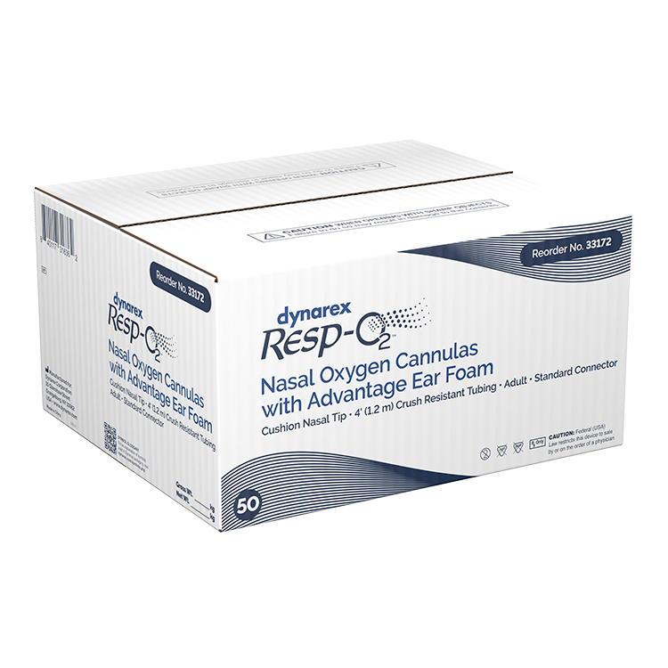 Dynarex Resp-O2 Nasal Oxygen Cannula, Cushion Tip w/Advantage Ear Foam (50 Count) Dynarex Resp-O2 Nasal Oxygen Cannula, Cushion Tip w/Advantage Ear Foam (50 Count)