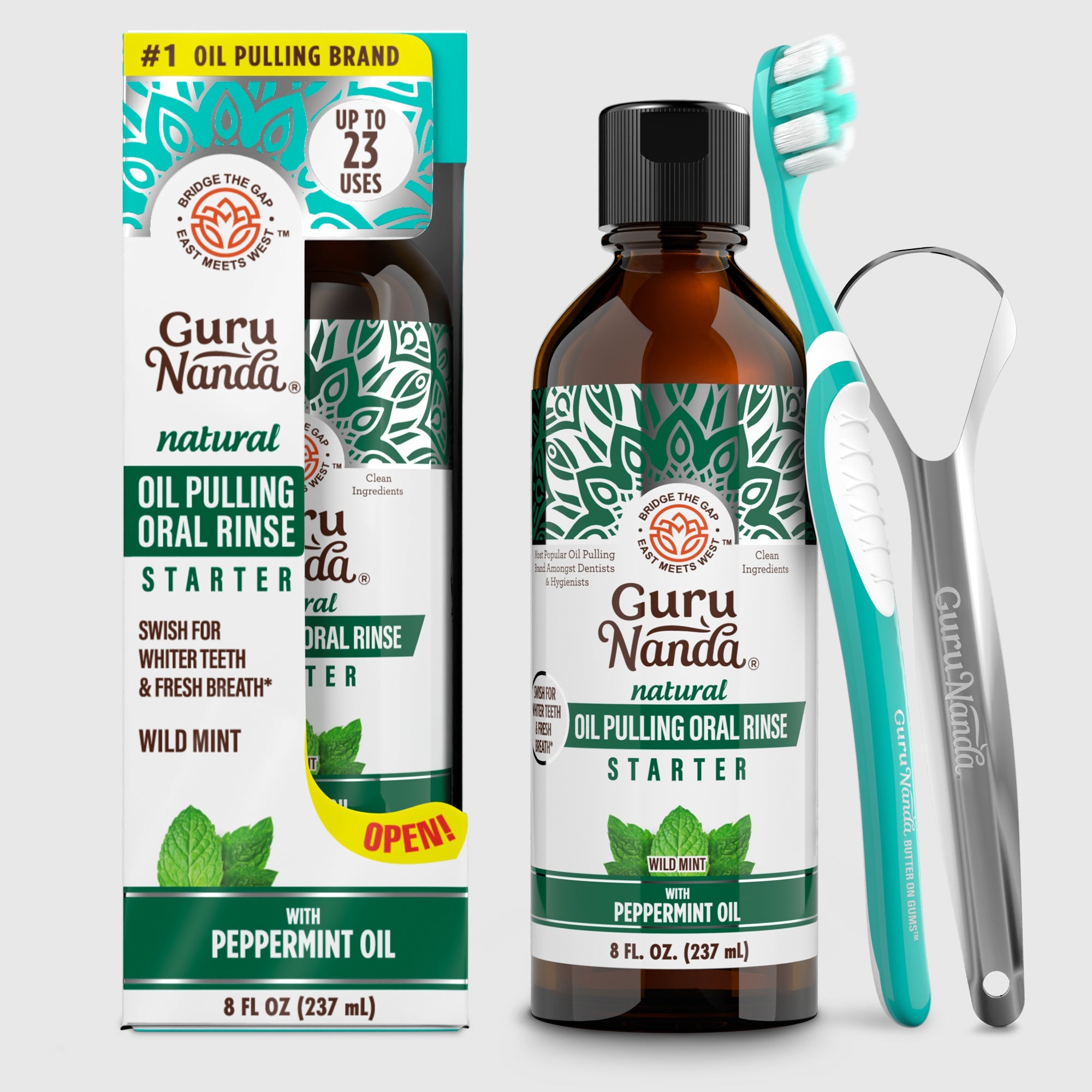Coconut & Peppermint Oil Pulling, Starter Kit – 8 fl. oz. Coconut & Peppermint Oil Pulling, Starter Kit – 8 fl. oz.