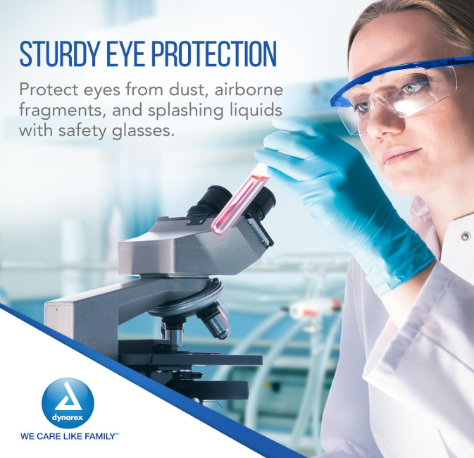 Dynarex Safety Glasses - 50ea/cs (50 Count) Dynarex Safety Glasses - 50ea/cs (50 Count)