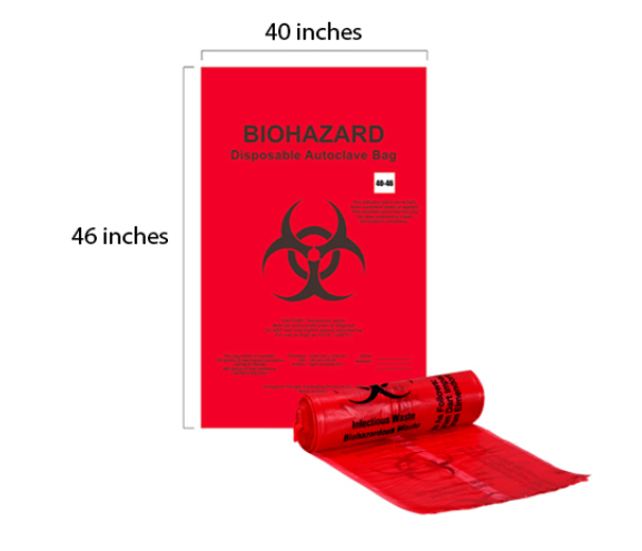 40X46 Biohazard Bags (40-45 Gallons) 100pcs 40X46 Biohazard Bags (40-45 Gallons) 100pcs