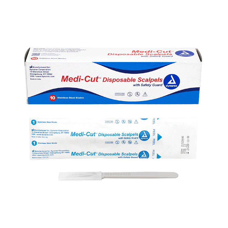 Dynarex Medi-Cut Scalpels Disposable, 10ea/bx (10 Count) Dynarex Medi-Cut Scalpels Disposable, 10ea/bx (10 Count)