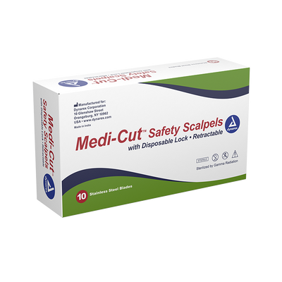 Dynarex Medi-Cut Safety Scalpels (10 Count) Dynarex Medi-Cut Safety Scalpels (10 Count)