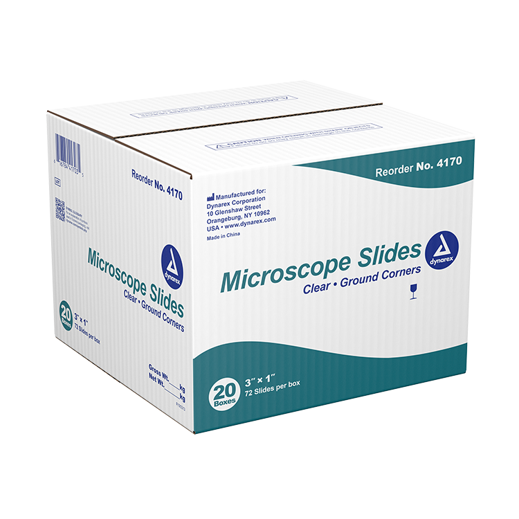 Dynarex Microscope Slides - 72ea/bx, 20bxs/cs (1440 Count) Dynarex Microscope Slides - 72ea/bx, 20bxs/cs (1440 Count)