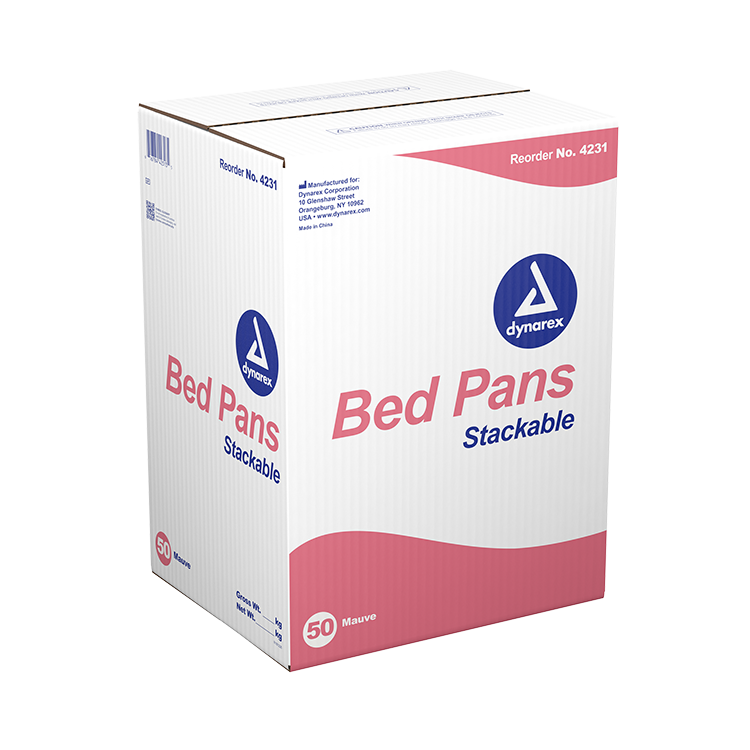 Dynarex Bed Pan - Stackable (50 Count) Dynarex Bed Pan - Stackable (50 Count)