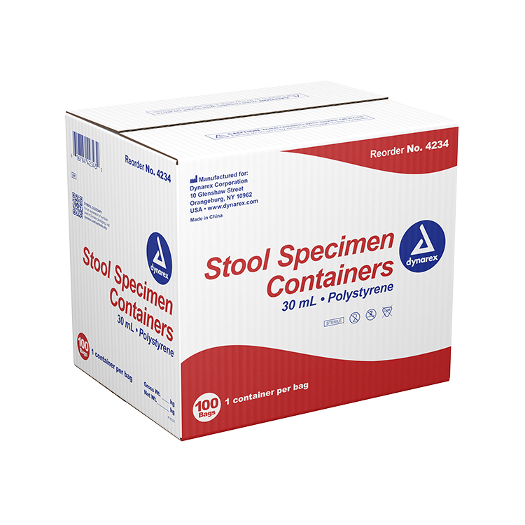 Dynarex Stool Specimen Container - Sterile, Individually Wrapped (100 Count) Dynarex Stool Specimen Container - Sterile, Individually Wrapped (100 Count)