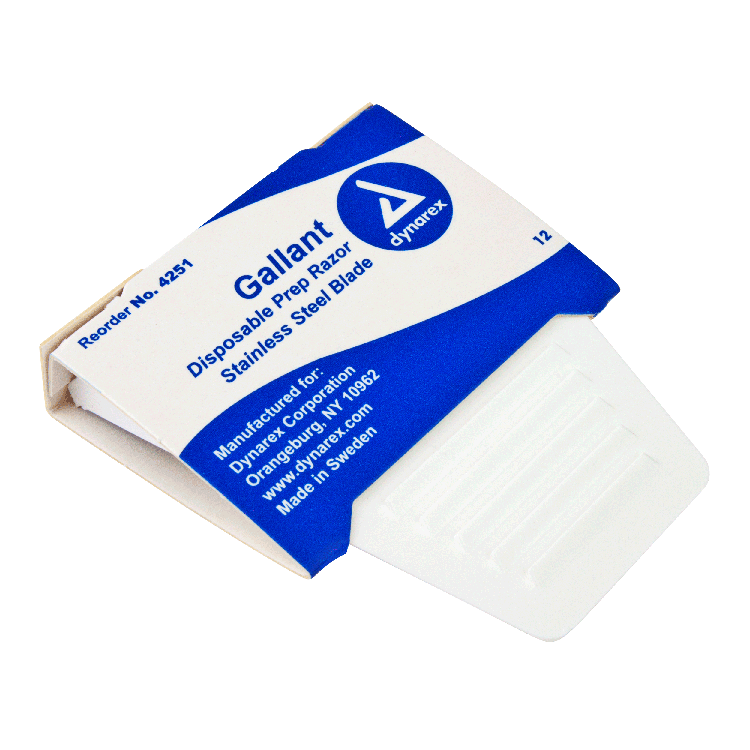 Dynarex Gallant Disposable Prep Razors - 50ea/bx, 5bxs/cs (250 Count) Dynarex Gallant Disposable Prep Razors - 50ea/bx, 5bxs/cs (250 Count)