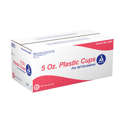 Dynarex Clear Plastic Cups - 100ea/bx, 25bxs/cs (2500 Count) Dynarex Clear Plastic Cups - 100ea/bx, 25bxs/cs (2500 Count)