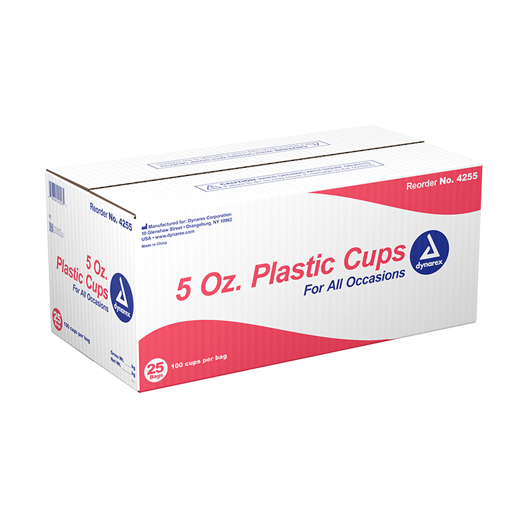 Dynarex Clear Plastic Cups - 100ea/bx, 25bxs/cs (2500 Count) Dynarex Clear Plastic Cups - 100ea/bx, 25bxs/cs (2500 Count)