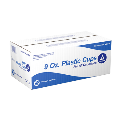 Dynarex Clear Plastic Cups - 100ea/bx, 25bxs/cs (2500 Count) Dynarex Clear Plastic Cups - 100ea/bx, 25bxs/cs (2500 Count)