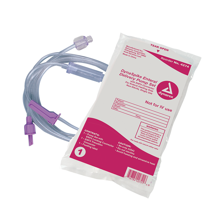 Dynarex DynaSpike Enteral Delivery Pump Set - w/ ENFit connector (30 Count) Dynarex DynaSpike Enteral Delivery Pump Set - w/ ENFit connector (30 Count)