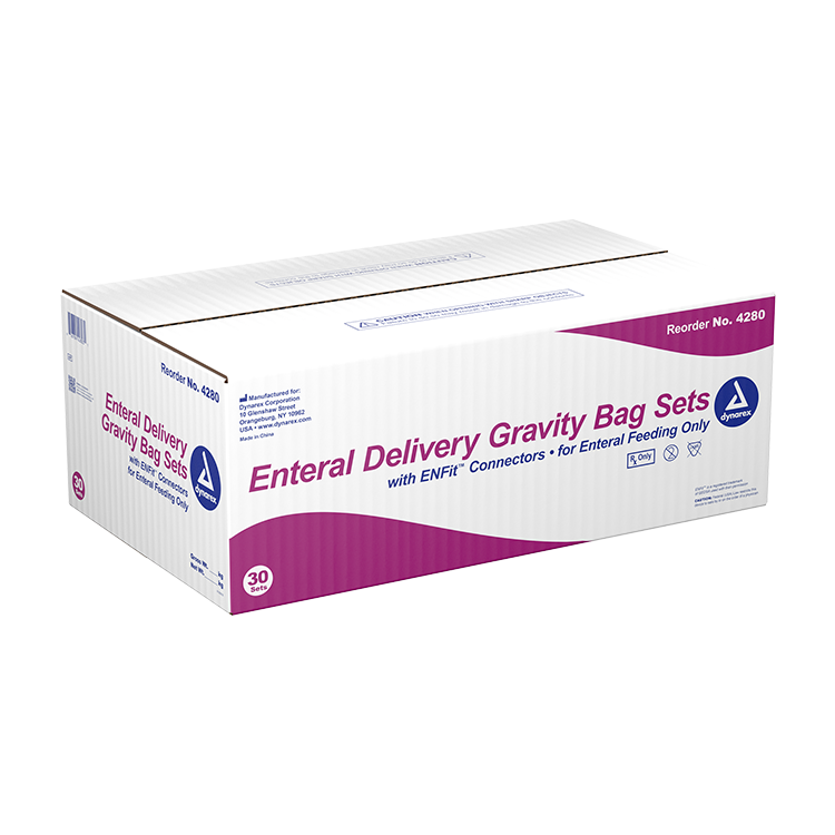 Dynarex Enteral Delivery Gravity Bag Set - w/ ENFit Connector (30 Count) Dynarex Enteral Delivery Gravity Bag Set - w/ ENFit Connector (30 Count)