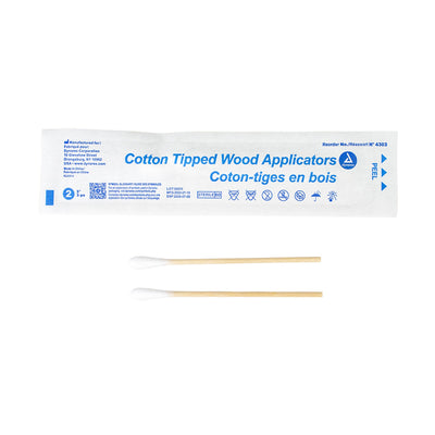 Dynarex Cotton Tipped Wood Applicators - Sterile, in Pouch (2000 Count) Dynarex Cotton Tipped Wood Applicators - Sterile, in Pouch (2000 Count)