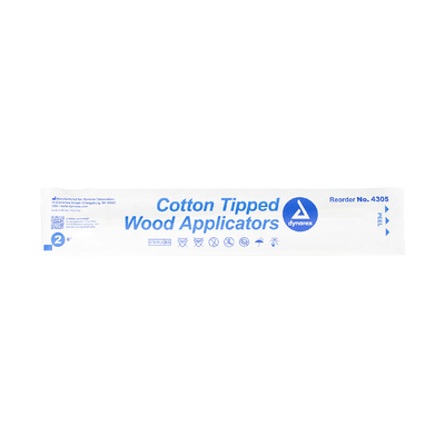 Dynarex Cotton Tipped Wood Applicators - Sterile, in Pouch (2000 Count) Dynarex Cotton Tipped Wood Applicators - Sterile, in Pouch (2000 Count)