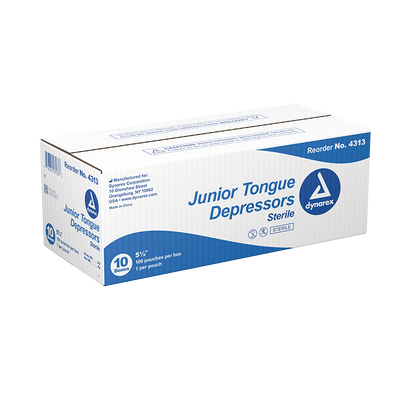 Dynarex Tongue Depressors Wood - Sterile, 100ea/bx, 10bxs/cs (1000 Count) Dynarex Tongue Depressors Wood - Sterile, 100ea/bx, 10bxs/cs (1000 Count)