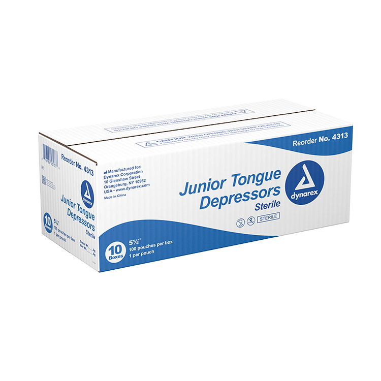 Dynarex Tongue Depressors Wood - Sterile, 100ea/bx, 10bxs/cs (1000 Count) Dynarex Tongue Depressors Wood - Sterile, 100ea/bx, 10bxs/cs (1000 Count)