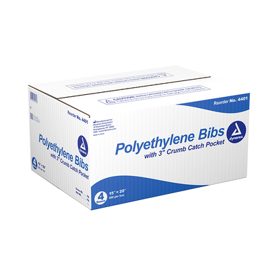 Dynarex Polyethylene Bibs (2000 Count) Dynarex Polyethylene Bibs (2000 Count)