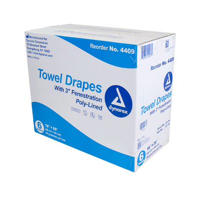 Dynarex Disposable Towel Drapes Sterile - 50ea/bx, 6bxs/cs (300 Count) Dynarex Disposable Towel Drapes Sterile - 50ea/bx, 6bxs/cs (300 Count)