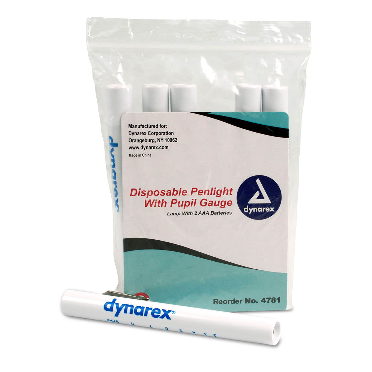 Dynarex Disposable Penlight with Pupil Gauge (120 Count) Dynarex Disposable Penlight with Pupil Gauge (120 Count)