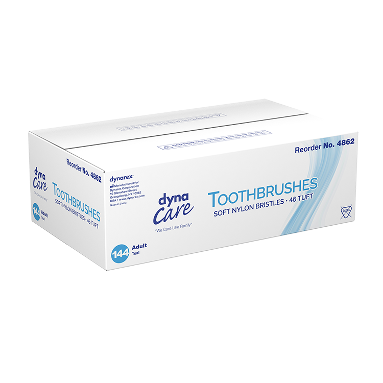 Dynarex Toothbrushes, Soft Nylon Bristles - 46 Tuft, 144ea/bx, 10bxs/cs (1440 Count) Dynarex Toothbrushes, Soft Nylon Bristles - 46 Tuft, 144ea/bx, 10bxs/cs (1440 Count)
