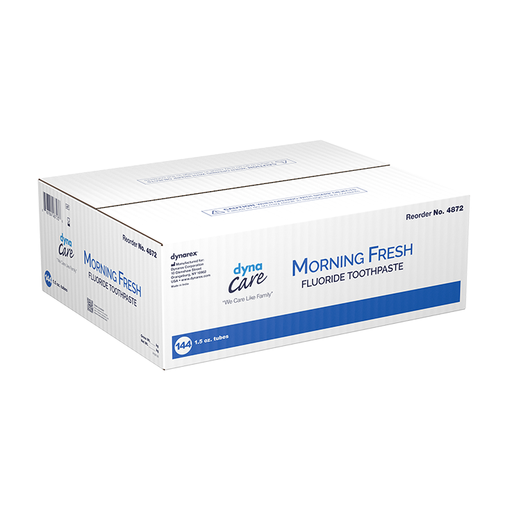 Dynarex Morning Fresh Mint Toothpaste with Fluoride (144 Count) Dynarex Morning Fresh Mint Toothpaste with Fluoride (144 Count)
