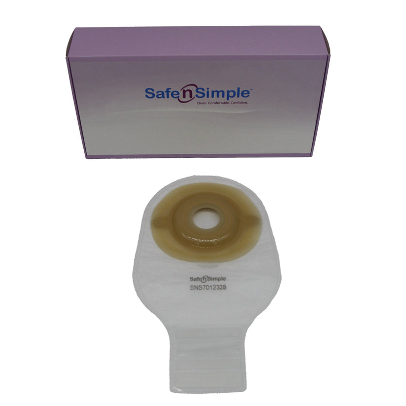 Safe N Simple 12" Convex 1-Piece Extended Wear Pre-Cut Drainable Ostomy Pouches (80 Count) Safe N Simple 12" Convex 1-Piece Extended Wear Pre-Cut Drainable Ostomy Pouches (80 Count)