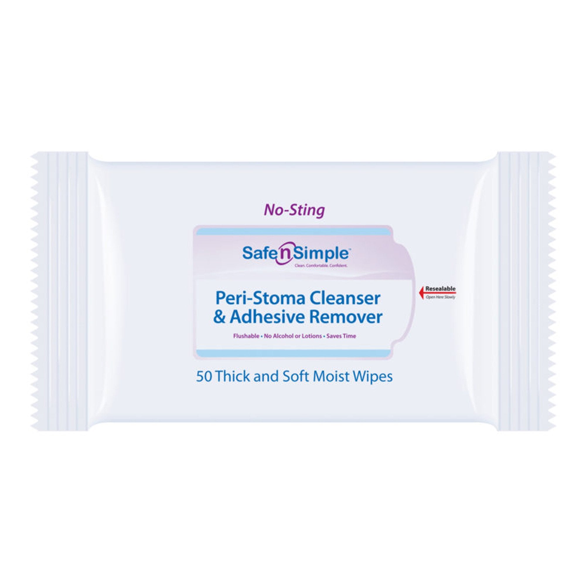 Safe N Simple Peri-Stoma Cleanser and Adhesive Remover Wipes (12 Count) Safe N Simple Peri-Stoma Cleanser and Adhesive Remover Wipes (12 Count)