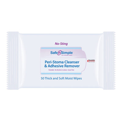 Safe N Simple Peri-Stoma Cleanser and Adhesive Remover Wipes (12 Count) Safe N Simple Peri-Stoma Cleanser and Adhesive Remover Wipes (12 Count)