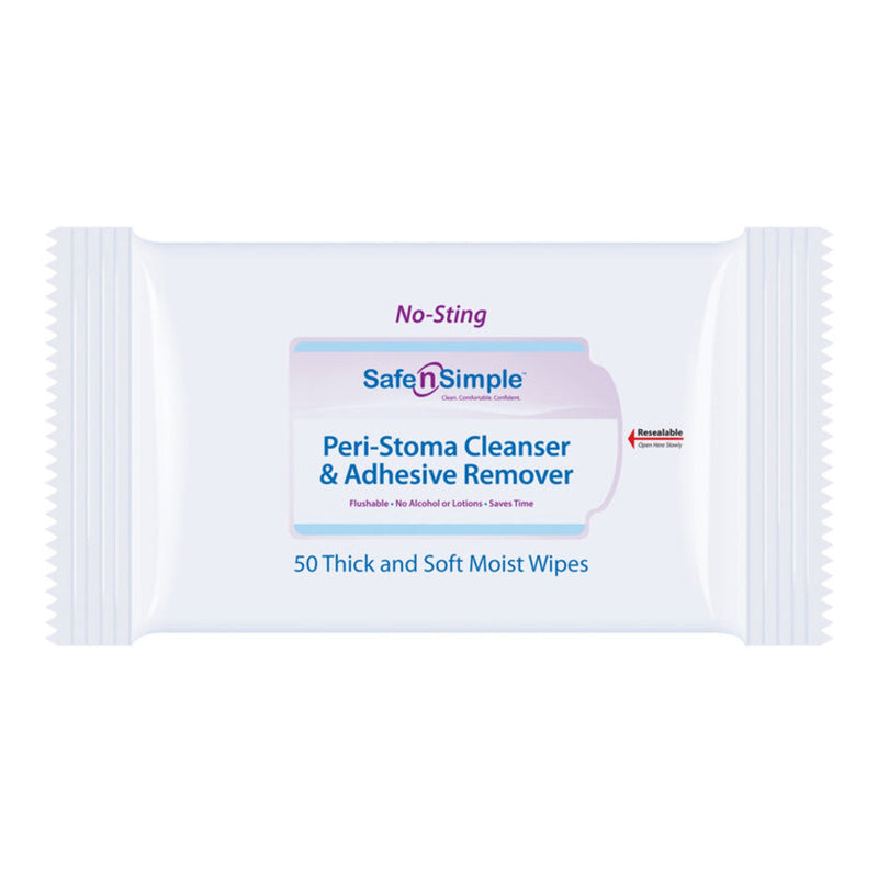 Safe N Simple Peri-Stoma Cleanser and Adhesive Remover Wipes (12 Count) Safe N Simple Peri-Stoma Cleanser and Adhesive Remover Wipes (12 Count)