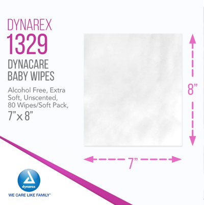 DynaCare Baby Wipes unscented w/ Plastic Lid, 7" x 8", 24pks/case (1920 Count) DynaCare Baby Wipes unscented w/ Plastic Lid, 7" x 8", 24pks/case (1920 Count)