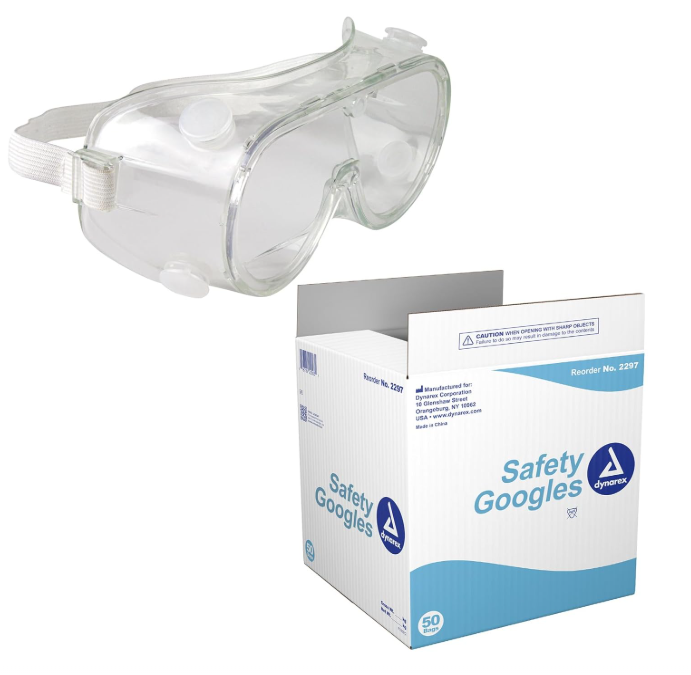 Dynarex Protective Eye Goggles, 50ea/cs (50 Count) Dynarex Protective Eye Goggles, 50ea/cs (50 Count)