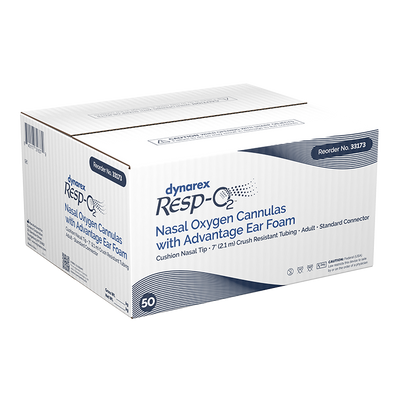Dynarex Resp-O2 Nasal Oxygen Cannula, Cushion Tip w/Advantage Ear Foam (50 Count) Dynarex Resp-O2 Nasal Oxygen Cannula, Cushion Tip w/Advantage Ear Foam (50 Count)