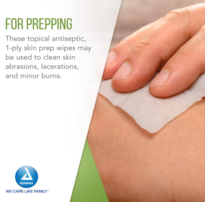 Dynarex Alcohol Prep Pad - Sterile, Medium, 200/bx, 10bxs/case (2000 Count) Dynarex Alcohol Prep Pad - Sterile, Medium, 200/bx, 10bxs/case (2000 Count)