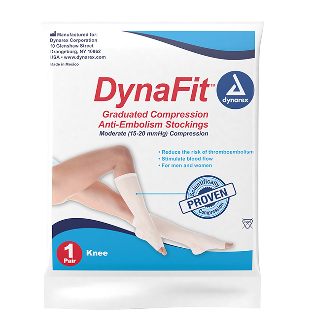 Dynarex DynaFit Compression Stockings - Knee, Large, 12pairs/bx, 5bxs/case (60 Pairs) Dynarex DynaFit Compression Stockings - Knee, Large, 12pairs/bx, 5bxs/case (60 Pairs)