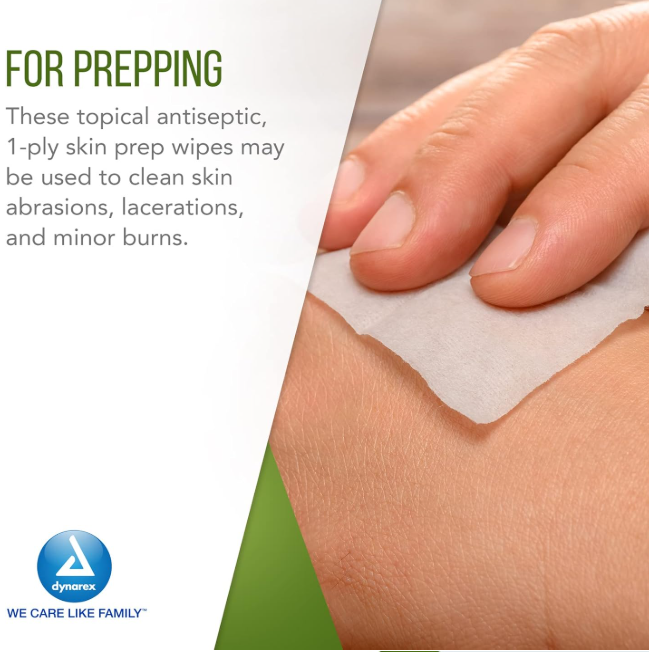 Dynarex Alcohol Prep Pad - Sterile, Large, 100/bx, 10bxs/case (1000 Count) Dynarex Alcohol Prep Pad - Sterile, Large, 100/bx, 10bxs/case (1000 Count)