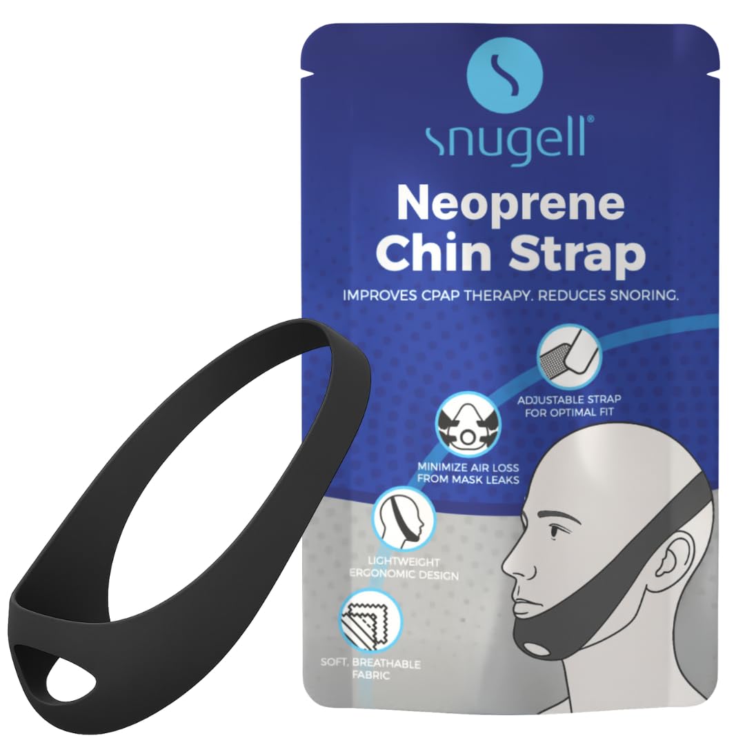 Neoprene Chin Strap for CPAP Users (Black) - Adjustable Strap Neoprene Chin Strap for CPAP Users (Black) - Adjustable Strap