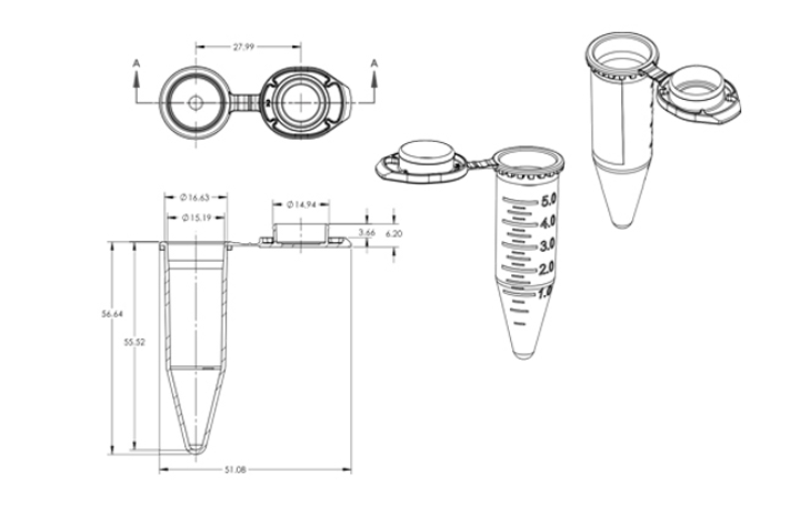 5ML Micro-Centrifuge Tubes (Snap-top) 5ML Micro-Centrifuge Tubes (Snap-top)