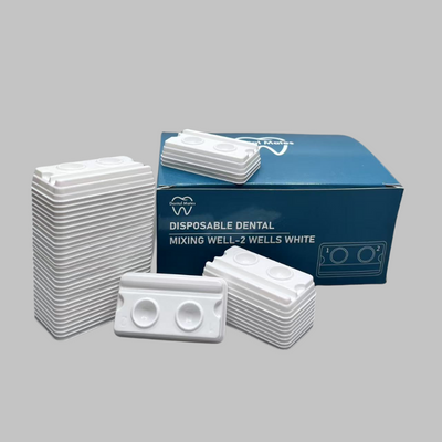 Disposable Dental Mixing Well – 2 Wells (White) Disposable Dental Mixing Well – 2 Wells (White)
