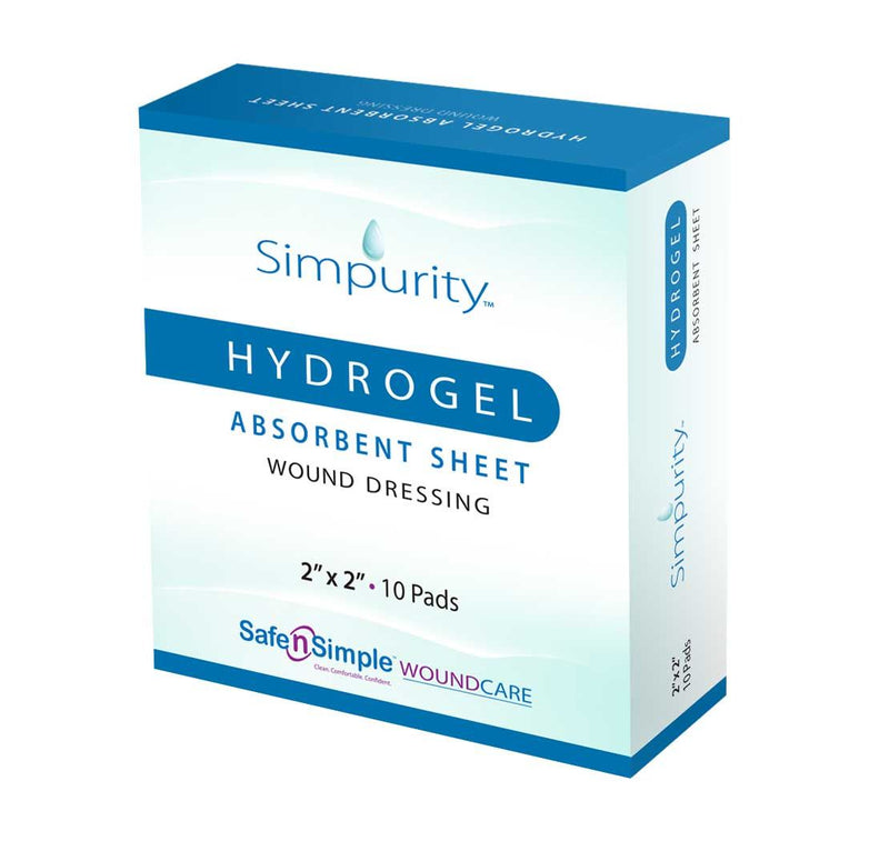 Safe N Simple Simpurity Hydrogel Absorbent Sheet Wound Dressing Safe N Simple Simpurity Hydrogel Absorbent Sheet Wound Dressing