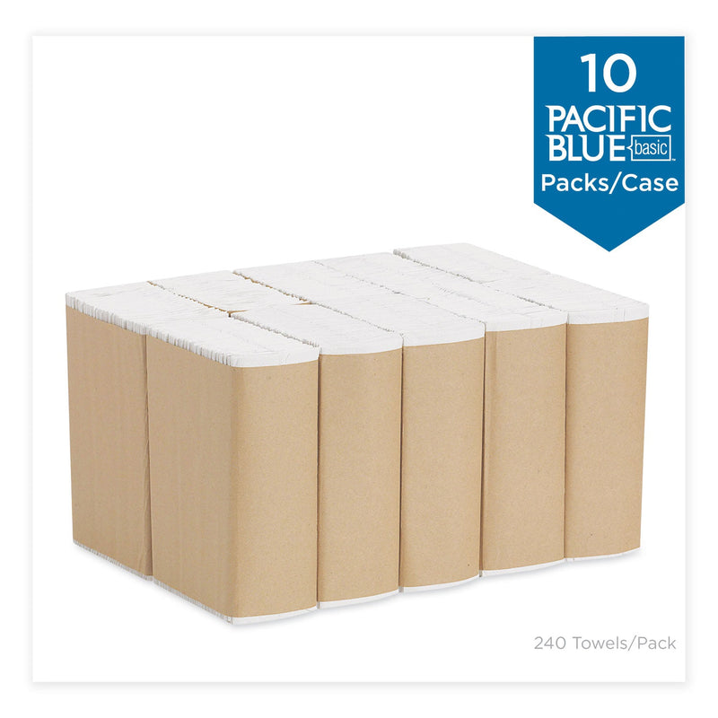 Georgia Pacific Pacific Blue Basic C-Fold Paper Towels, 10.1 x 13.2, White, 240/Pack, 10 Packs/Carton Georgia Pacific Pacific Blue Basic C-Fold Paper Towels, 10.1 x 13.2, White, 240/Pack, 10 Packs/Carton